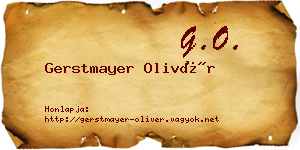 Gerstmayer Olivér névjegykártya